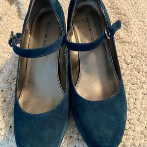 Mary Jane Blue Suede Shoes
